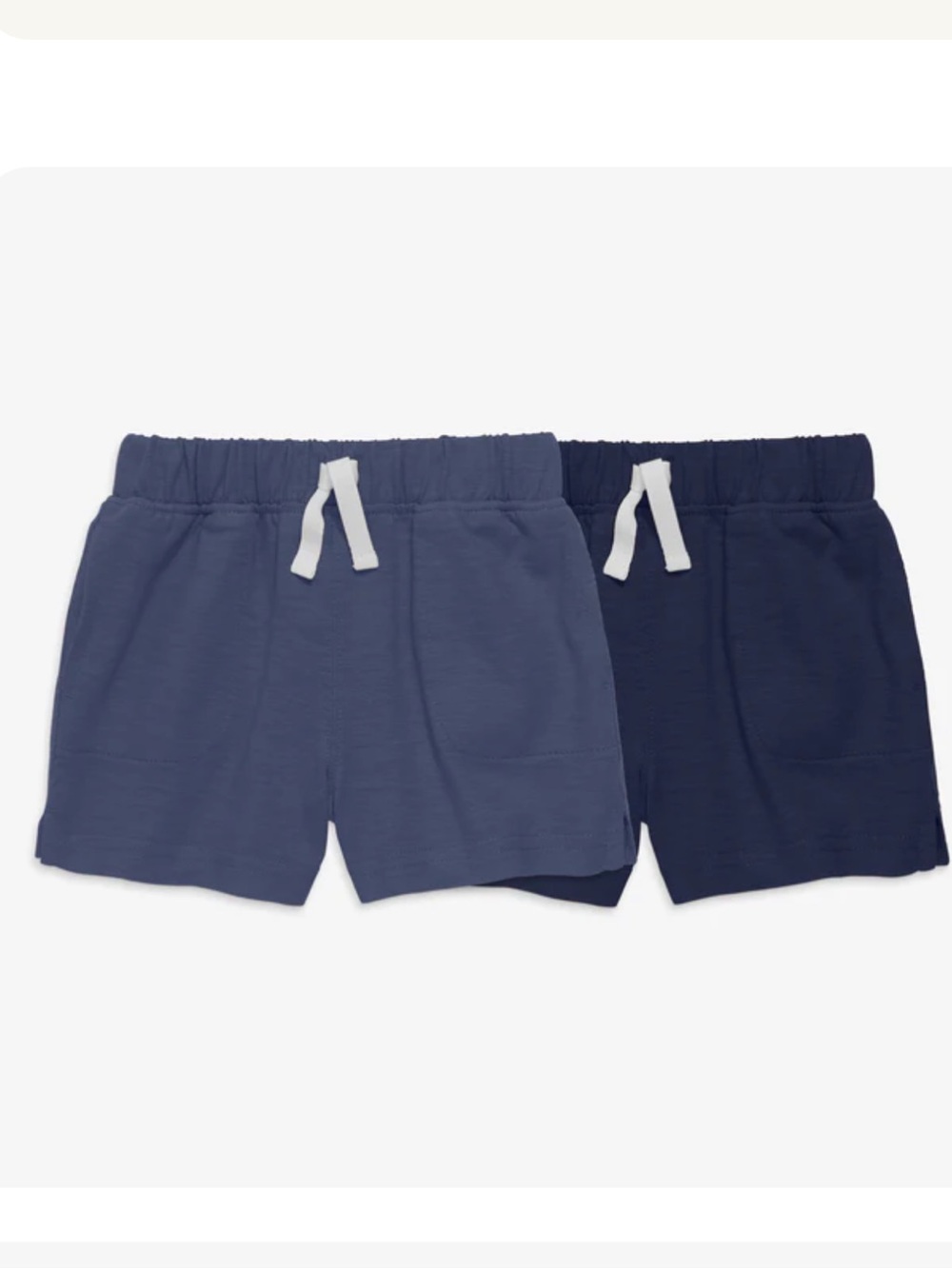 Primary | Baby play short 2-pack. Sunwashed Navy & Navy